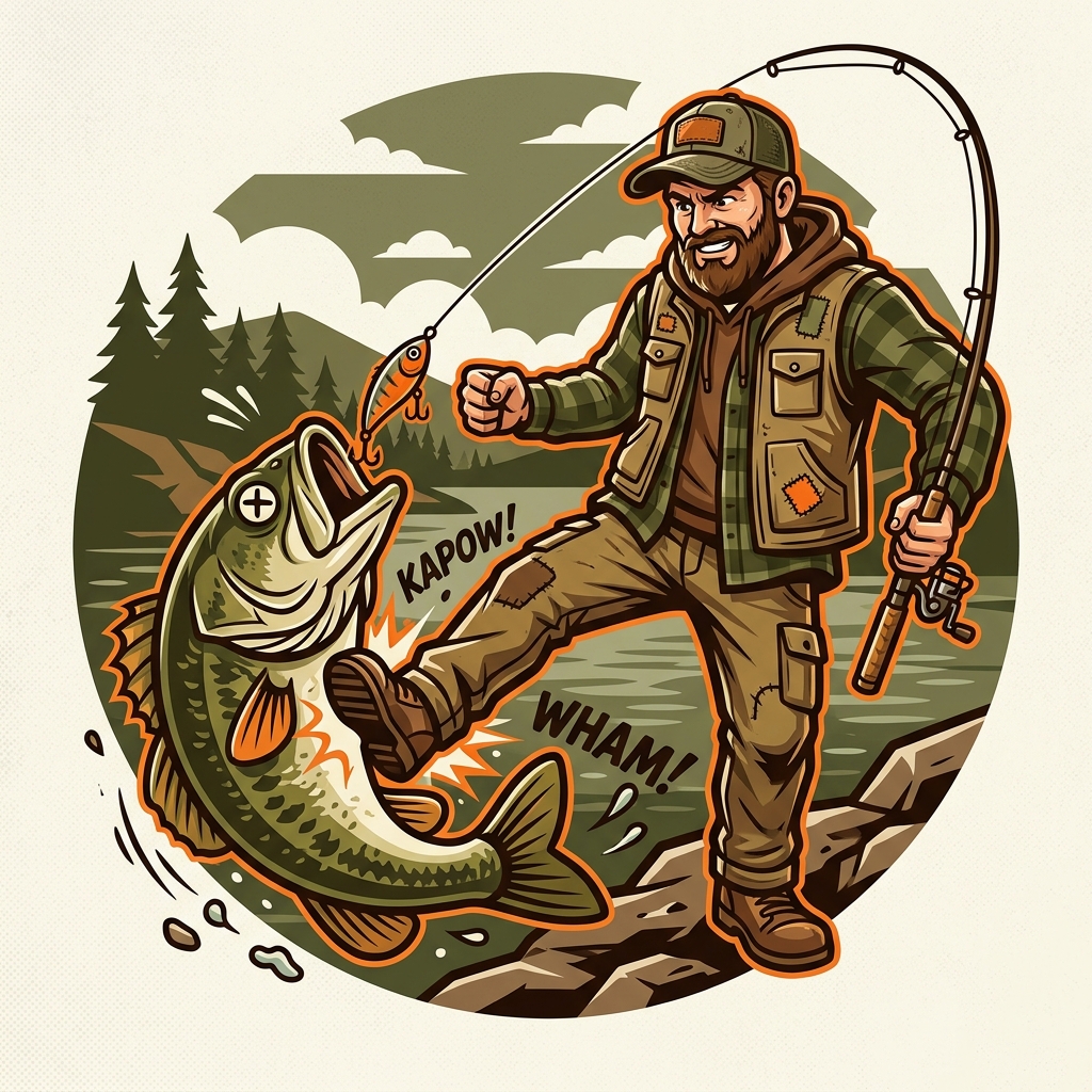 Catching Bass Kicking Ass Logo